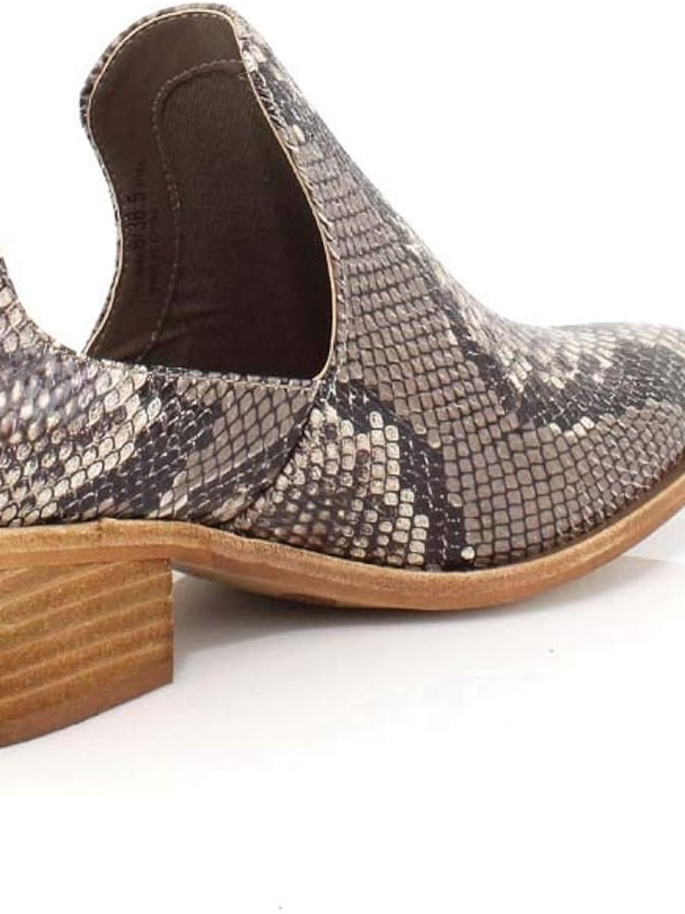 CL by Chinese Laundry Taupe Snake-Print Ankle Booties with Block Heel